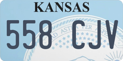KS license plate 558CJV