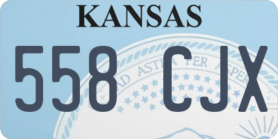 KS license plate 558CJX
