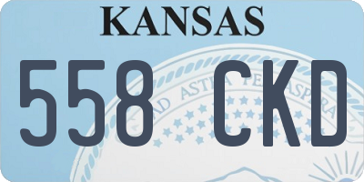 KS license plate 558CKD