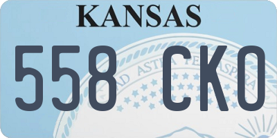 KS license plate 558CKO