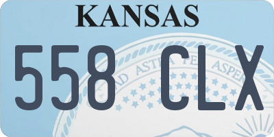 KS license plate 558CLX