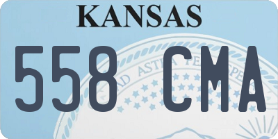 KS license plate 558CMA