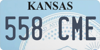KS license plate 558CME