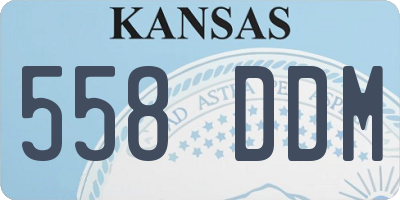 KS license plate 558DDM
