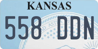 KS license plate 558DDN