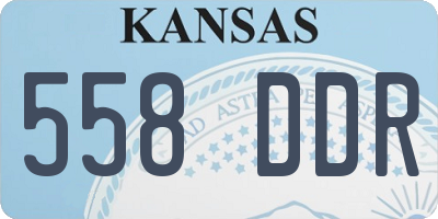 KS license plate 558DDR