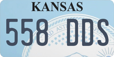 KS license plate 558DDS