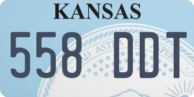 KS license plate 558DDT