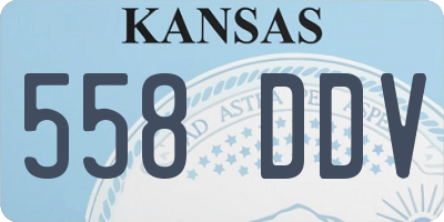 KS license plate 558DDV
