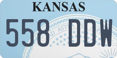 KS license plate 558DDW