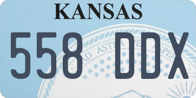 KS license plate 558DDX
