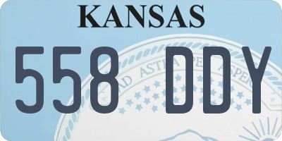 KS license plate 558DDY