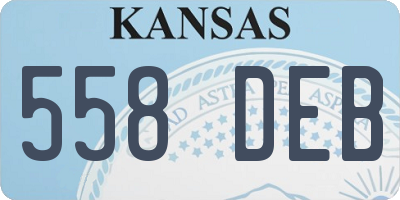 KS license plate 558DEB