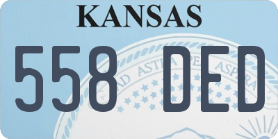KS license plate 558DED