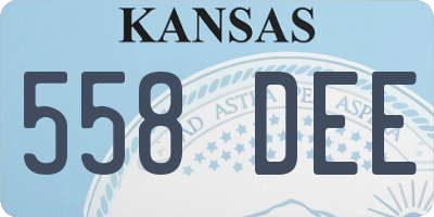 KS license plate 558DEE