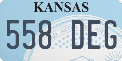 KS license plate 558DEG