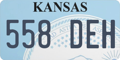 KS license plate 558DEH