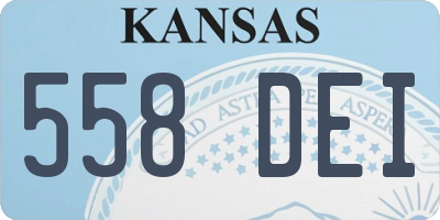 KS license plate 558DEI