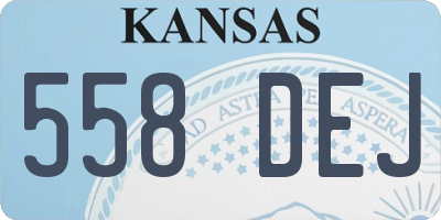 KS license plate 558DEJ