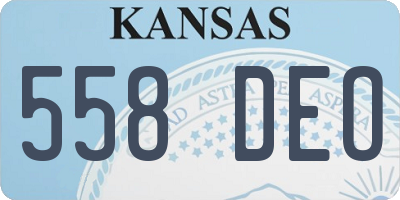 KS license plate 558DEO