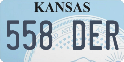KS license plate 558DER