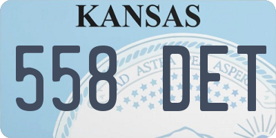 KS license plate 558DET