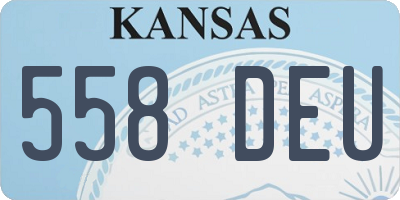 KS license plate 558DEU