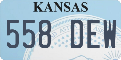 KS license plate 558DEW