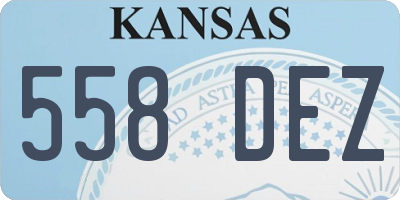 KS license plate 558DEZ