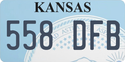 KS license plate 558DFB