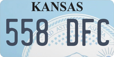 KS license plate 558DFC