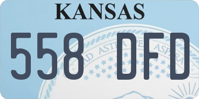 KS license plate 558DFD