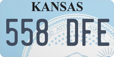 KS license plate 558DFE