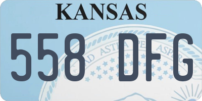 KS license plate 558DFG