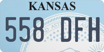 KS license plate 558DFH