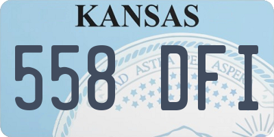 KS license plate 558DFI