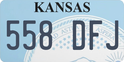KS license plate 558DFJ