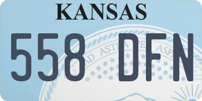 KS license plate 558DFN