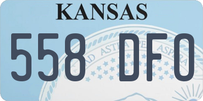 KS license plate 558DFO