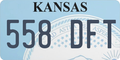 KS license plate 558DFT