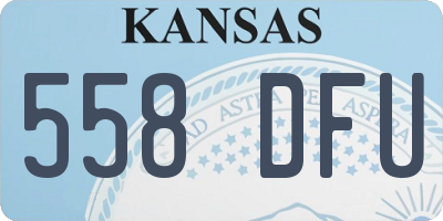 KS license plate 558DFU