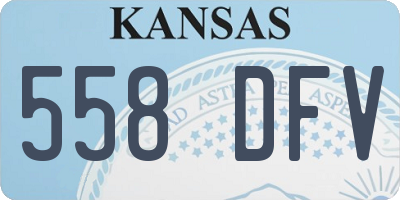 KS license plate 558DFV