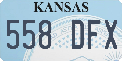 KS license plate 558DFX