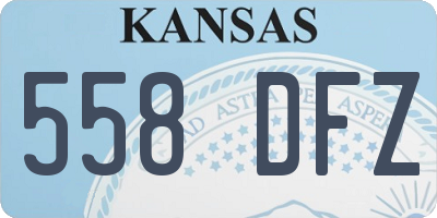 KS license plate 558DFZ
