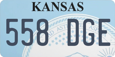 KS license plate 558DGE