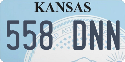 KS license plate 558DNN