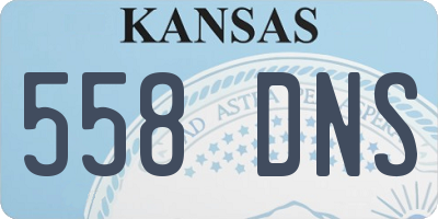 KS license plate 558DNS