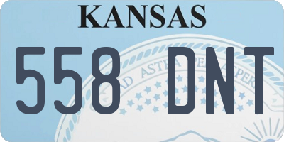 KS license plate 558DNT