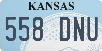 KS license plate 558DNU