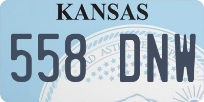 KS license plate 558DNW